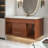 Mid-Century Modern Single Bathroom Vanity With Integrated Ceramic Undermount Sink