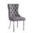 Glass Top Metal Base Dining Table With 4 Velvet Dining Chairs,5 - Piece Pedestal Dining Set-106913219-106913215