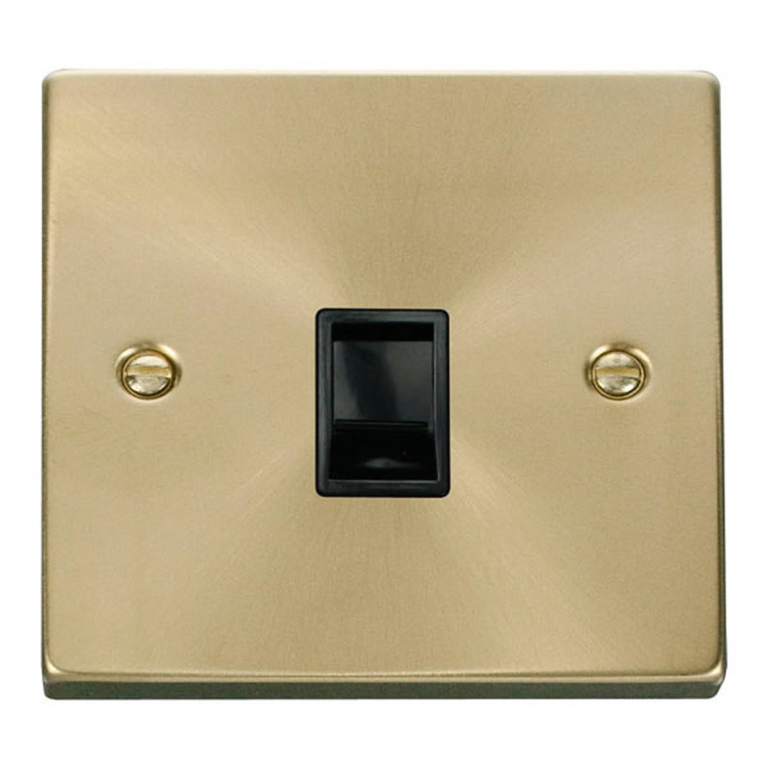 Satin Brass Rj11 Socket