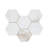 Castella de Blanc Hexagon 10 in. x 13 in. Honed Marble Mosaic Floor and Wall Tile