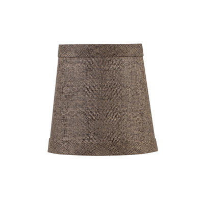 Abat-jour empire en toile de jute 4 po H