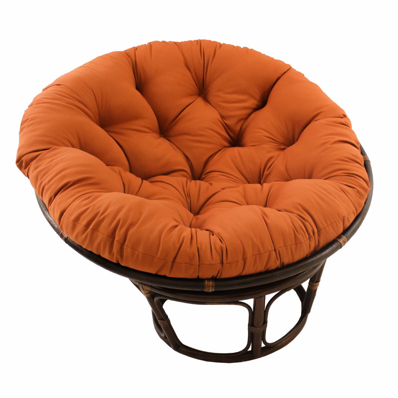 Outdoor Papasan Seat Cushion, 44" W x 44" D, Spice