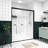 Double Sliding Shower Enclosure With Thickened Aluminium Frame, 6mm Tempered Glass, Waterproof Design, - Rust Handle For Bathroom