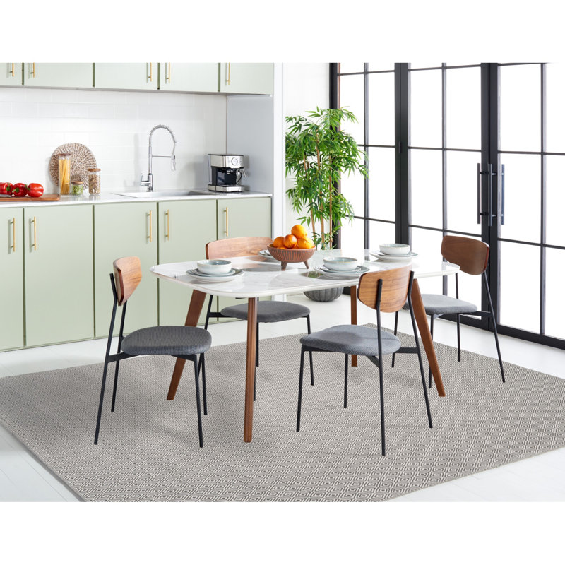 Dryden Hand Woven Cotton Geometric Rug, Rectangle 9' x 12'
