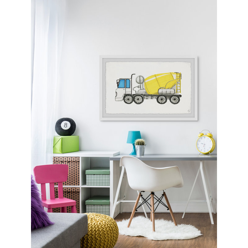 Ted Concrete Mixer Truck - Print, 20cm H x 30cm W