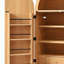 Armoire de cuisine de style campagnard avec arc cannelé, 8 portes, 3 tablettes réglables et tiroir dissimulé-1425476585