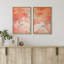 Coups de peinture abstraits, orange et rose vifs, peinture moderne encadrée-101791570-101791567