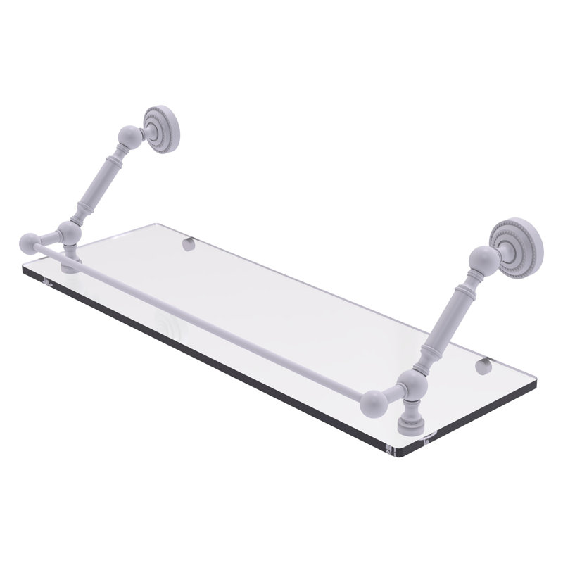 Marchmont Bracket Shelf, Matte White, 7.3" H x 24" W x 8.6" D