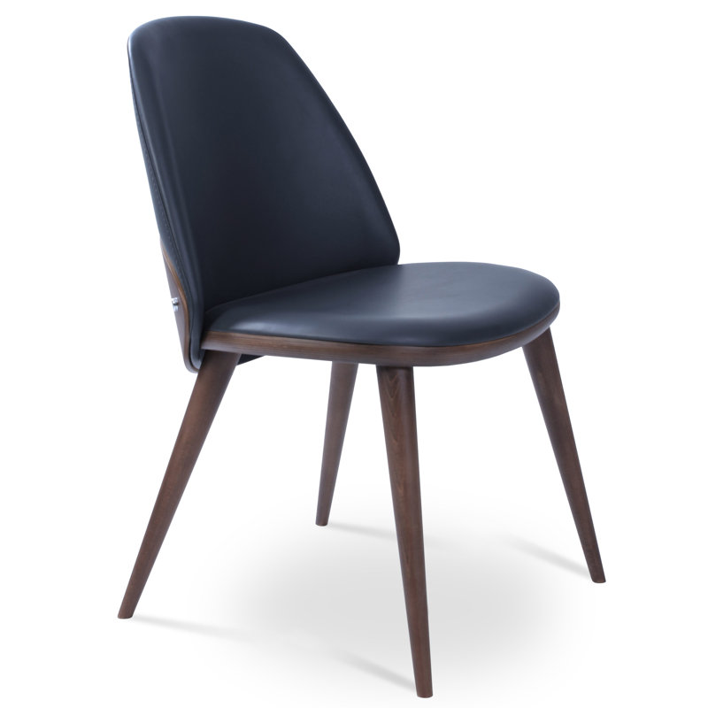 Chaise d'appoint rembourrée en bois massif Scheinuk, Gris