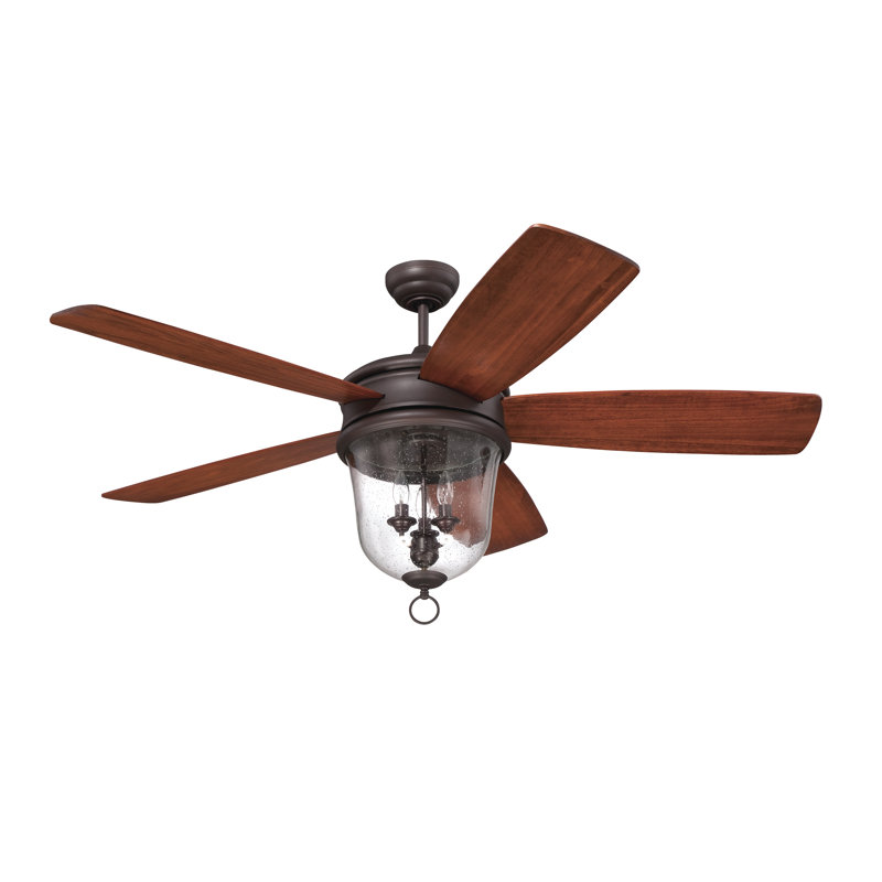 Ventilateur de plafond standard à 5 pales 60 po et ensemble d'éclairage inclus Aayush