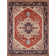 Serapi Hand-Knotted Wool Oriental Area Rug in Red/Navy/Cream