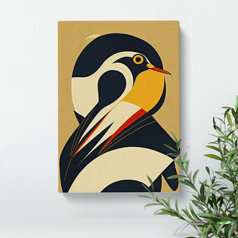 XV1022-3468X Penguin Abstract No.4 - Print, Wrapped Canvas, No Matte, 50cm H x 35cm W x 3cm D
