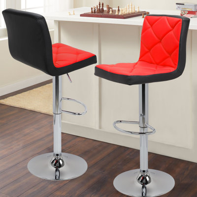 Marte Swivel Adjustable Height Bar Stool Pub Armless Barstool