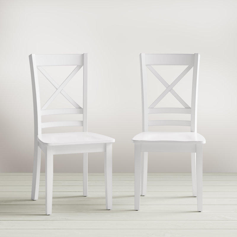 17'' H Acacia Solid Wood Side Chair, Gray