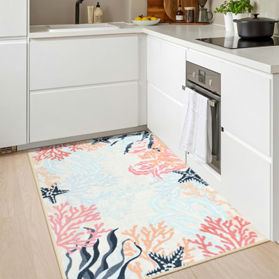 Tapis lavable moderne antidérapant Fillender