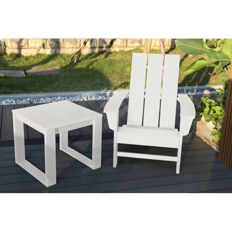 Chaise Adirondack à dessus plat ivoire, Ivoire ivoire