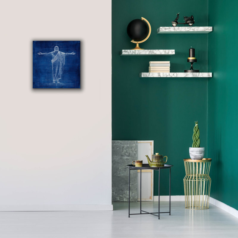  «Jesus Blueprint 2» par Rich Monet, art mural sur toile, 18 po x 18 po, H 18 po x l 18 po