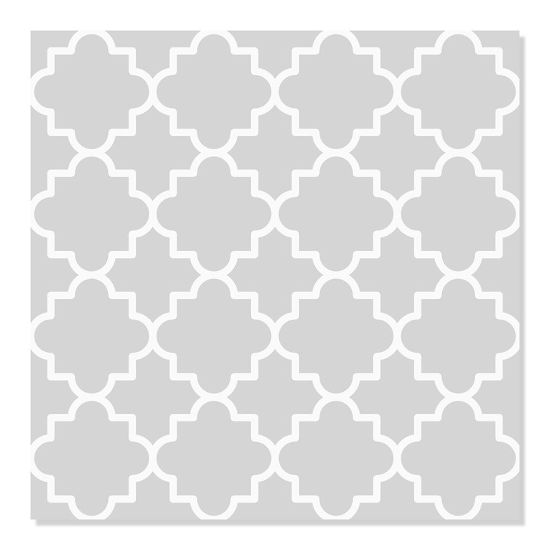 Peel & Stick Geometric Tile, Light Gray, 10' L x 24" W