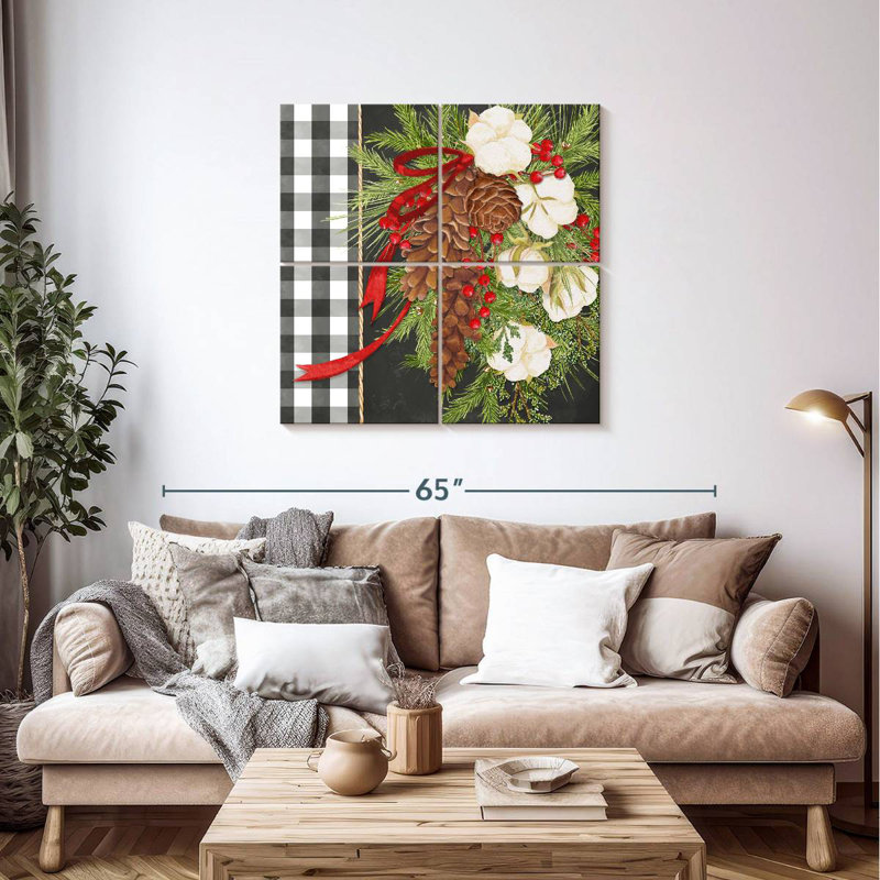 Lelend Gingham Balls I, 38" H x 38" W