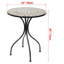 Round Metal Outdoor Bistro Table , 60cm cm W 60cm cm D