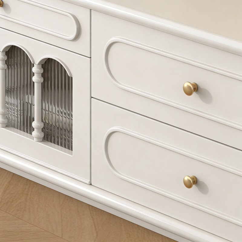 Modern and Simple Cream Style TV Cabinet, Off White
