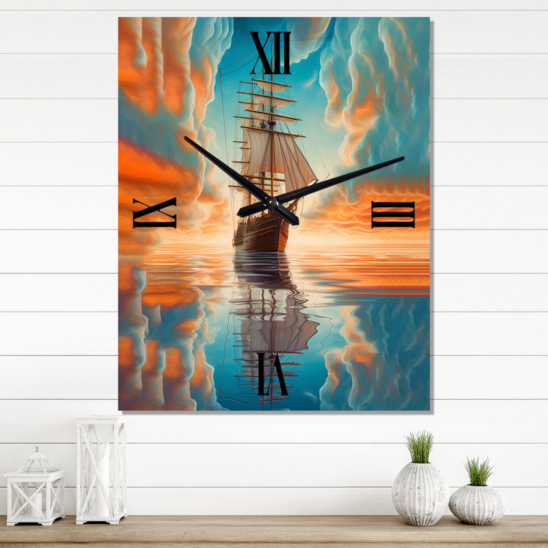 Horloge murale Ir déco, H 32 po x l 24 po x P 1 po