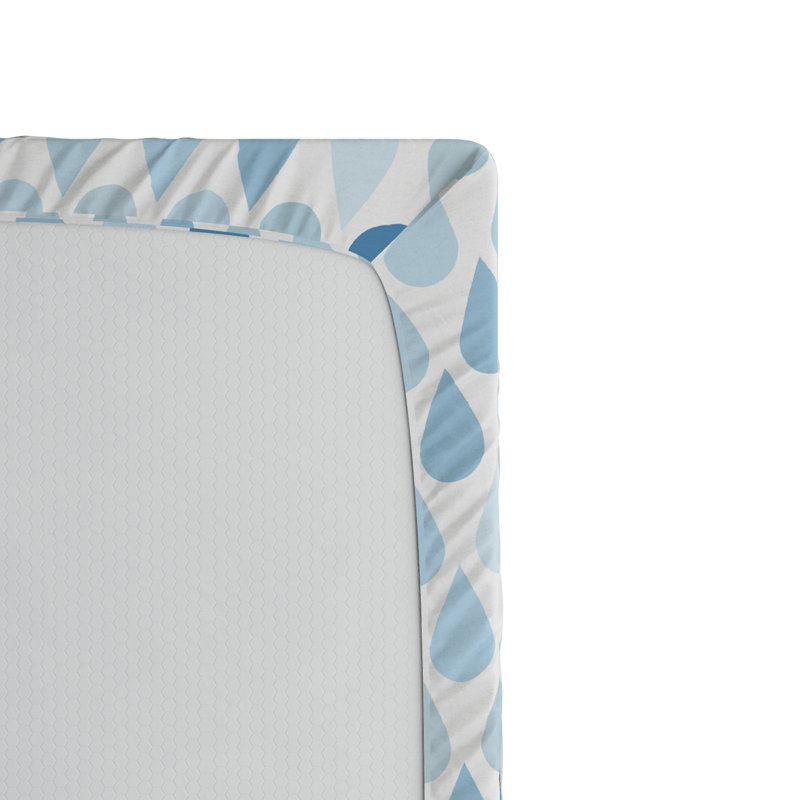 Microfiber Geometric Fitted Sheet, Queen Fitted Sheet