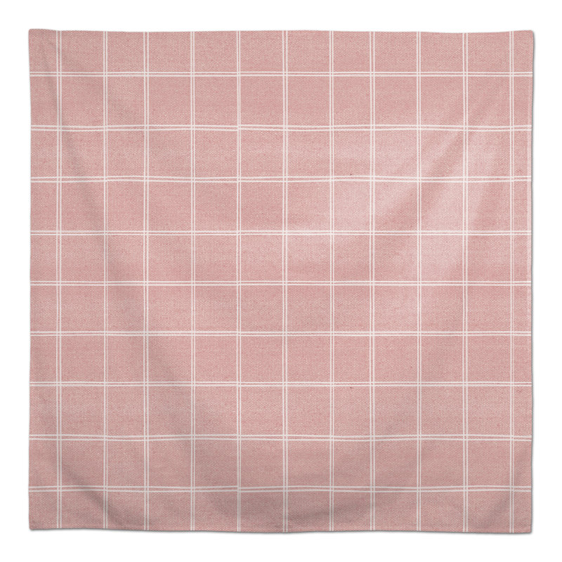 Linen With Plaid Yellow 2 Tablecloth, Pink