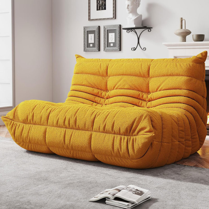 Bean Bag Chair, Fireside Chair, Large Bean Bag Chair For Adults, Bean Bag Chairs For Teens With High-Resilience Foam, Non-Slip Base Floor Lounge Sofa,Living Room (Single)