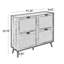 Range-chaussures 4 portes, armoire de rangement pour chaussures autoportante moderne