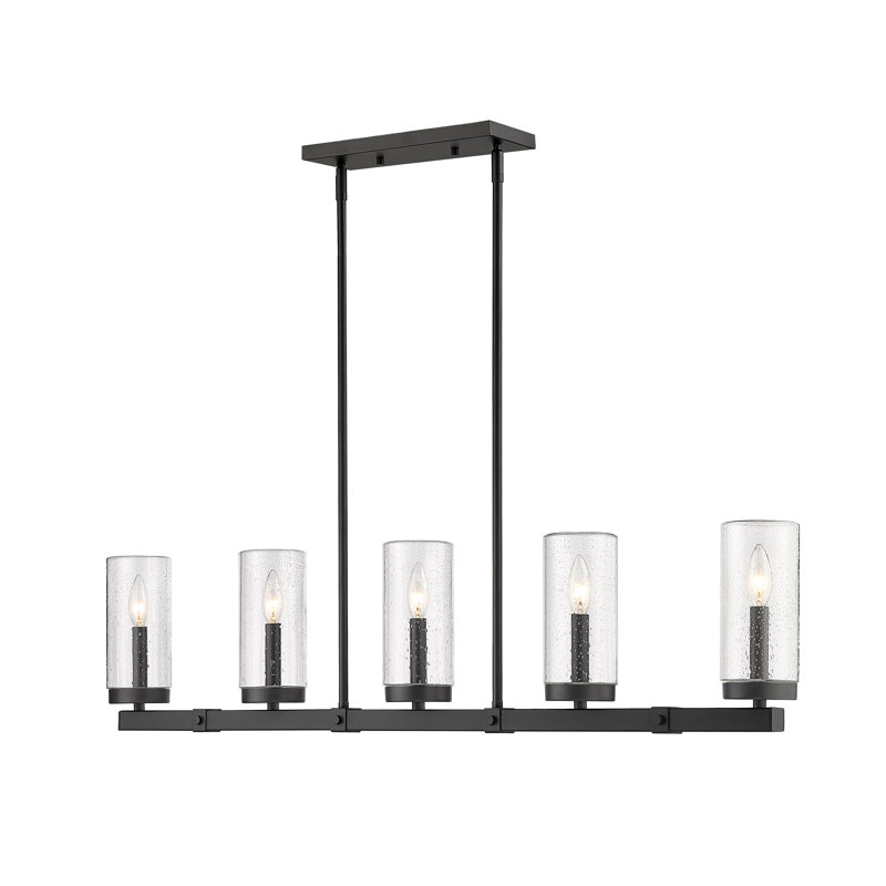 Sheniece 5 - Light Outdoor Chandelier, Matte Black