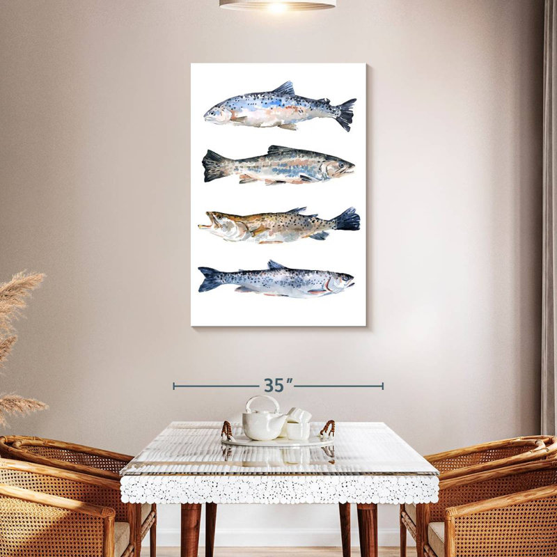 Brampt Stacked Trout II, 45" H x 30" W