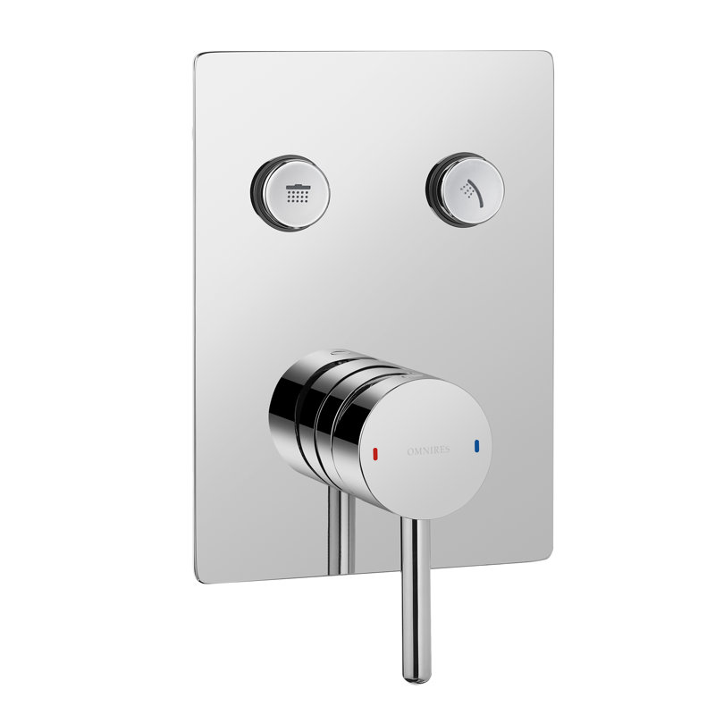 Aruba 1 Handle Wall Bath Shower Mixer Bath Filler with Diverter