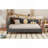 L-Shaped Linen Daybed, With Solid Wood Legs-1578024214-1578024212