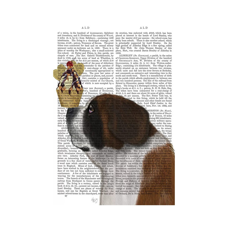 St. Bernard Ice Cream, Print BG by Fab Funky - Wrapped Canvas Print, 20.32 cm H x 30.48 cm W