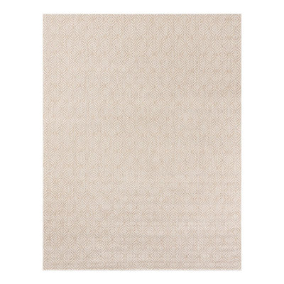 Tapis intérieur / extérieur brun clair / ivoire Loganville