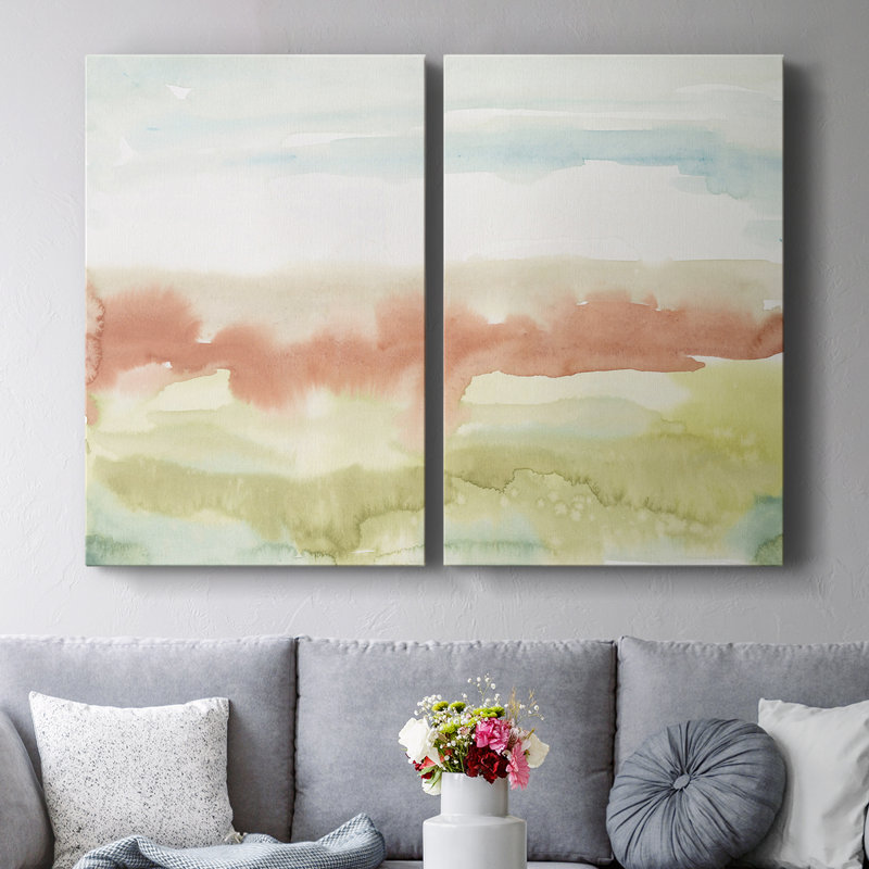 «Blush Sunrise I», toile tendue avec châssis de qualité supérieure, prête à être accrochée, H 18 po x l 24 po
