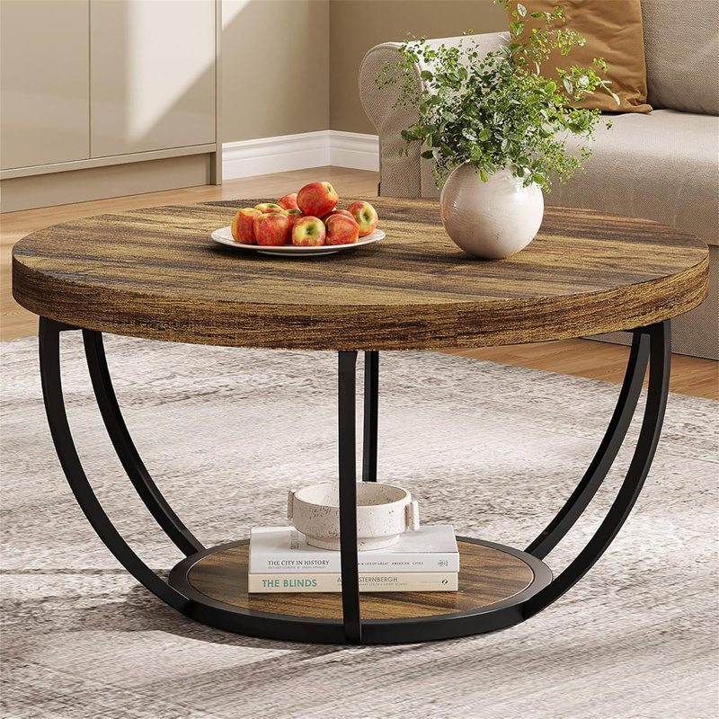 Round Coffee Table, Brown