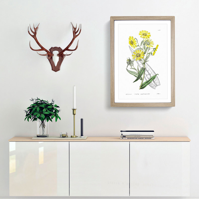 Yellow Daisies - Picture Frame Painting Print, 65cm H x 48cm W x 2cm D, Oak Framed