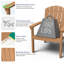 Ensemble de 4 chaises Adirondack empilables - Siège de patio en PEHD, conception durable toutes saisons avec rangement peu encombrant et dossier confortable-1335682117