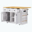 Grand îlot de cuisine de 53 po avec 2 tabourets de bar et prise de courant-2009894807