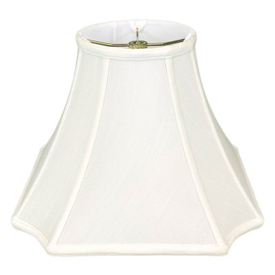 Royal Designs, Inc. BSO-714-12WH Square Inverted Corner Bell Basic Lamp Shade, 6 x 12 x 9.5, White