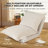Convertible Flip Chair: Floor Sofabed With Adjustable Backrest Andpillows-Beige-310705158
