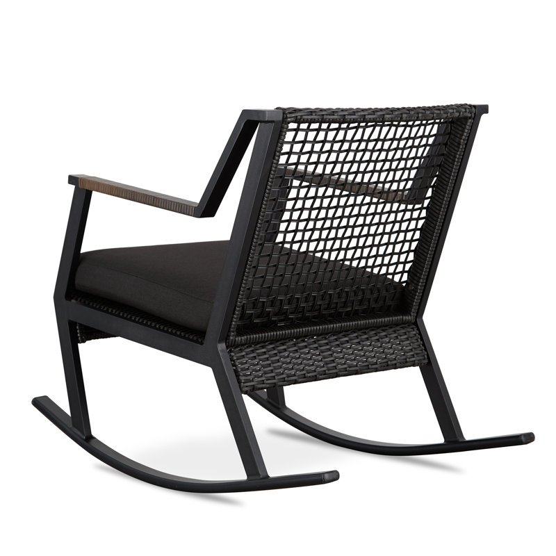Calvin Rocking Chair with Cushions, Black