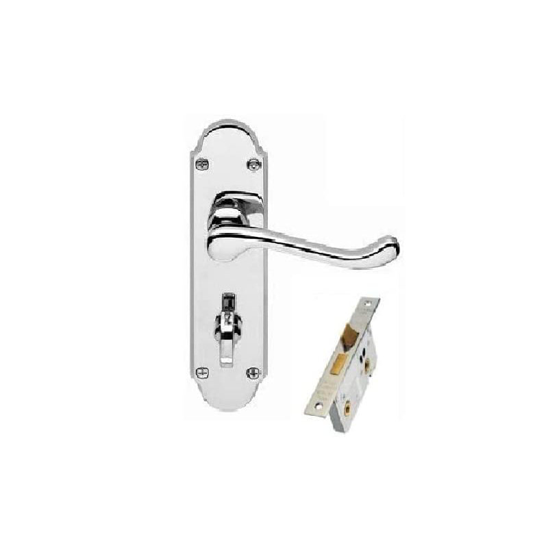 Golden Grace Epsom Design Victorian Scroll Bathroom Door Handle