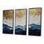 Blue Waves Heights Golden Coastal III - ensemble d'impression d'art mural côtier-107200289-107200278