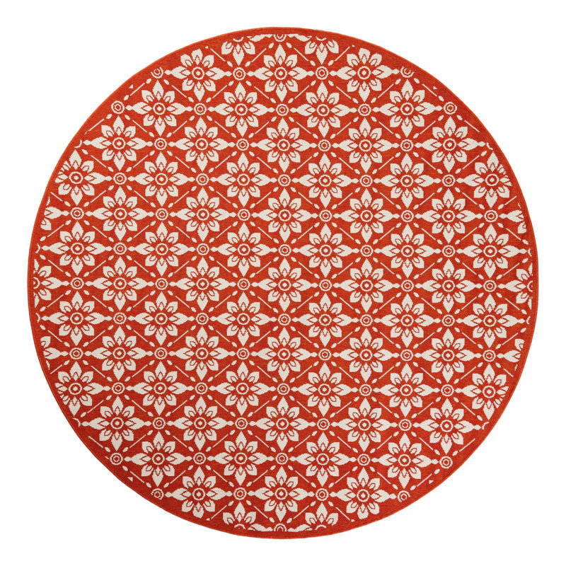 Indoor/Outdoor Trellis Area Rug, Round 7'10"