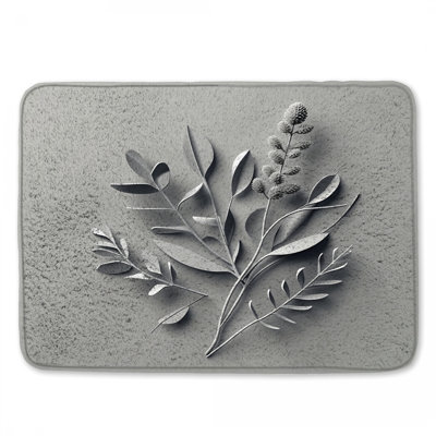 Tapis de bain à feuilles