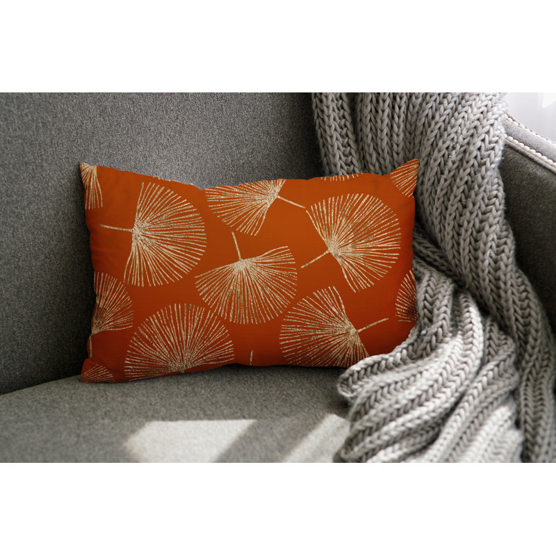 Coussin lombaire intérieur / extérieur Joba Dandilion, Orange / or