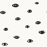 Bobby Berk Eye See You Black & Gold Self-Adhesive, Removable Wallpaper